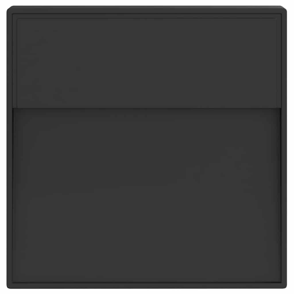 Buitenwandlamp Led Gegoten Aluminium Zwart Rechthoekig