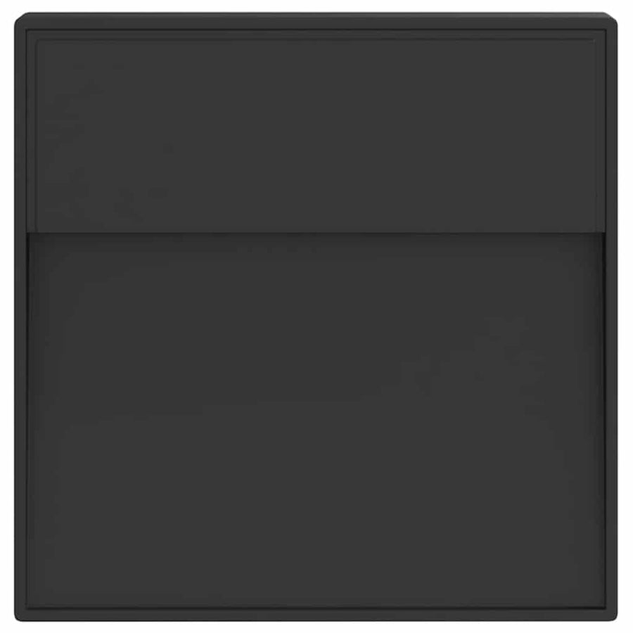Buitenwandlamp Led Gegoten Aluminium Zwart Rechthoekig