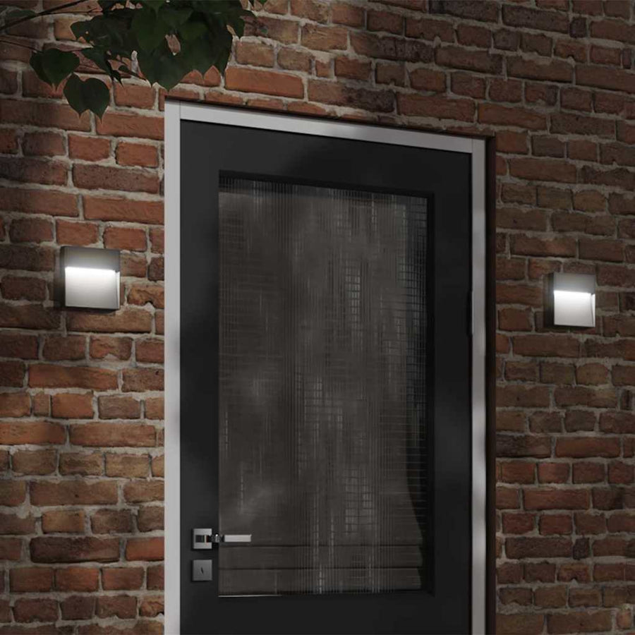 Buitenwandlamp Led Gegoten Aluminium Zwart Rechthoekig