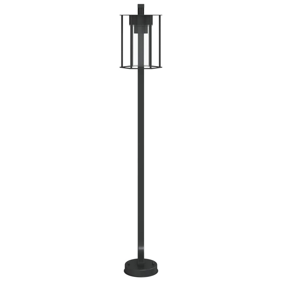 Vloerlamp voor buiten 100 cm roestvrij staal zwart
