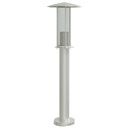 Buitenvloerlamp 60 cm roestvrijstaal zilverkleurig