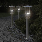 Buiten vloerlamp 60 cm roestvrij staal zilver