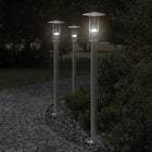 Buiten vloerlamp 100 cm roestvrijstaal zilver