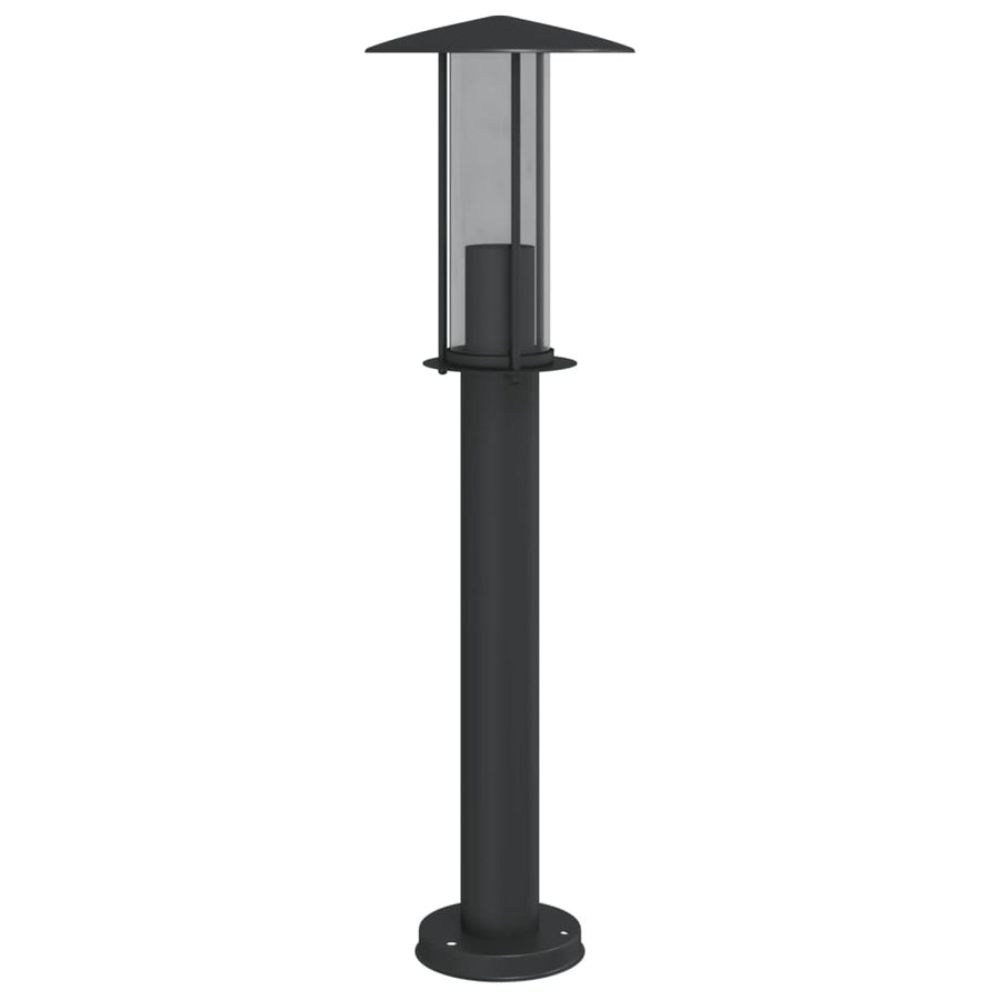 Vloerlamp voor buiten 3 st 60 cm roestvrij staal zwart