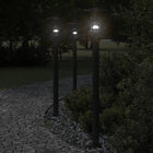 Buitenlamp staand 100 cm roestvrij staal zwart