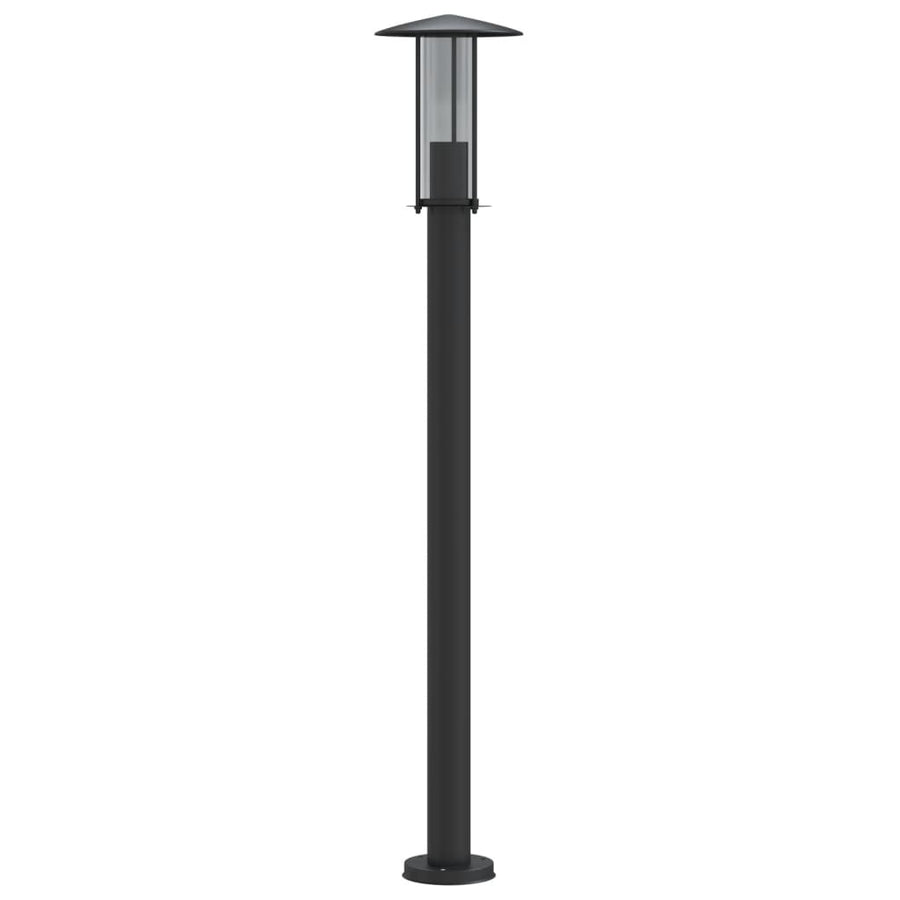 Vloerlamp voor buiten 3 st 100 cm roestvrij staal zwart