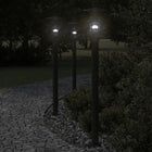 Buitenvloerlamp 3 st 100 cm roestvrij staal zwart