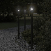Buitenvloerlamp 3 st 100 cm roestvrij staal zwart