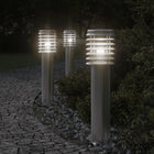 Buiten vloerlamp 60 cm roestvrij staal zilver