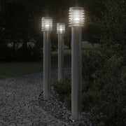 Buiten vloerlamp 110 cm roestvrijstaal zilver