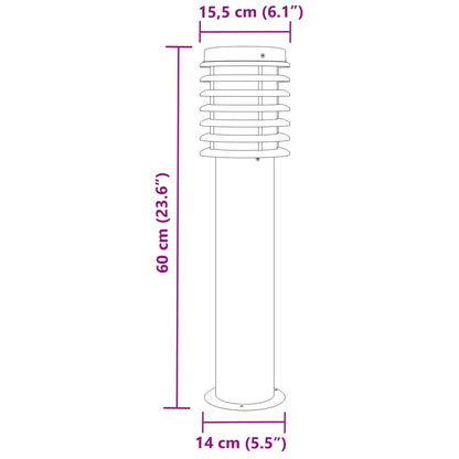 Vloerlamp Voor Buiten 60 Cm Roestvrij Staal 1