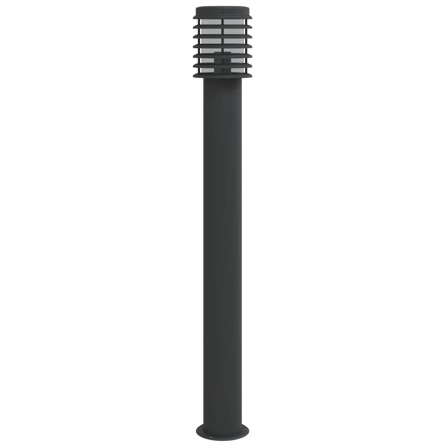 Vloerlamp voor buiten 110 cm roestvrijstaal zwart
