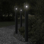 Vloerlamp buiten 110 cm roestvrijstaal zwart