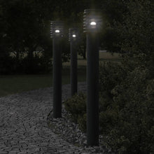 Vloerlamp voor buiten 110 cm roestvrijstaal zwart