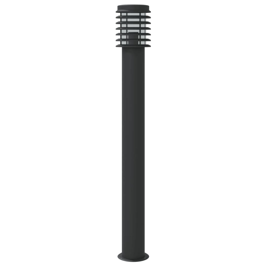 Vloerlamp voor buiten 3 st 110 cm roestvrijstaal zwart