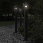 Buiten vloerlamp 3 st 110 cm roestvrijstaal zwart