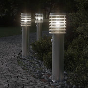 Buiten vloerlamp met sensor 60 cm roestvrijstaal zilver