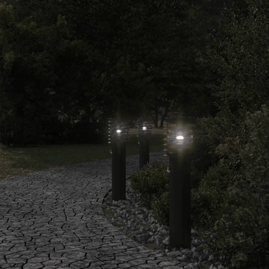 Vloerlamp Voor Buiten 60 Cm Roestvrijstaal Zwart 1