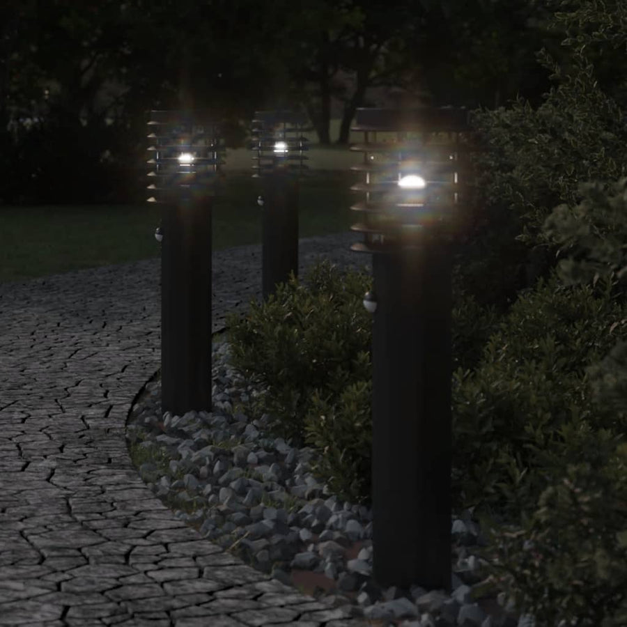 Vloerlamp Voor Buiten 60 Cm Roestvrijstaal Zwart 1