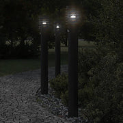 Buitenvloerlamp 110 cm roestvrijstaal zwart met sensor