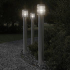 Buitenlamp met stopcontact 110 cm roestvrijstaal zilver