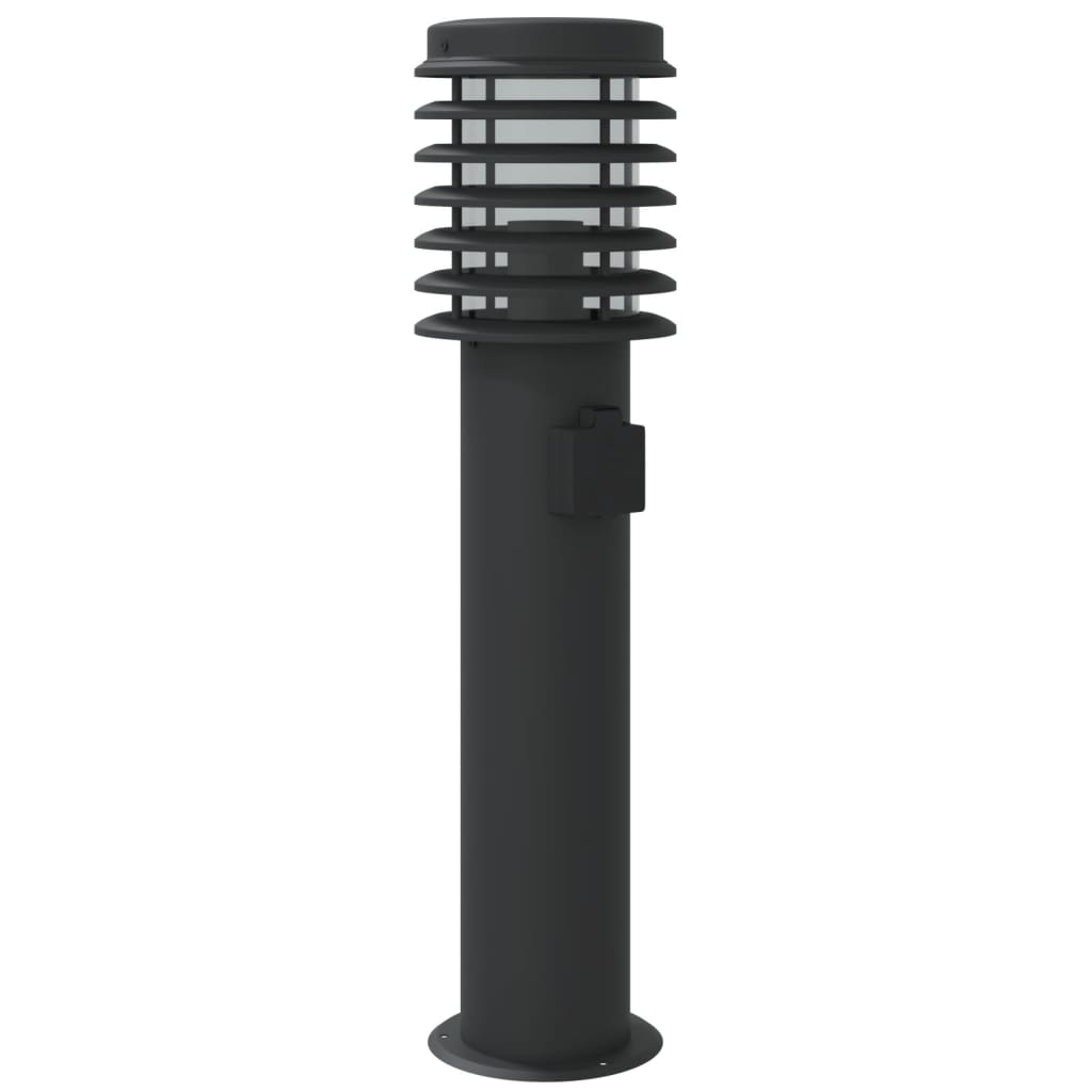 Buitenvloerlamp 60 Cm Roestvrijstaal Zwart 1