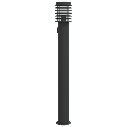Buitenvloerlamp 110 Cm Roestvrijstaal Zwart 1