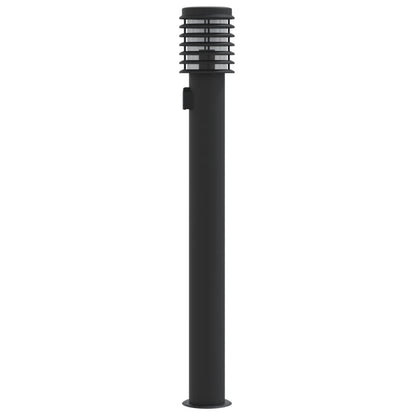 Buitenvloerlamp 110 Cm Roestvrijstaal Zwart 1
