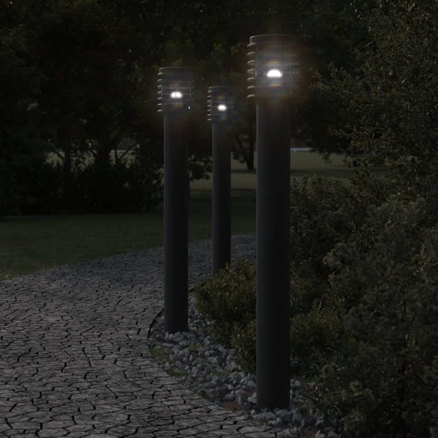 Buitenvloerlamp 110 Cm Roestvrijstaal Zwart 1