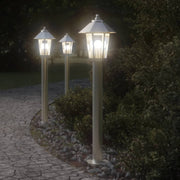 Buiten vloerlamp 80 cm roestvrijstaal zilver