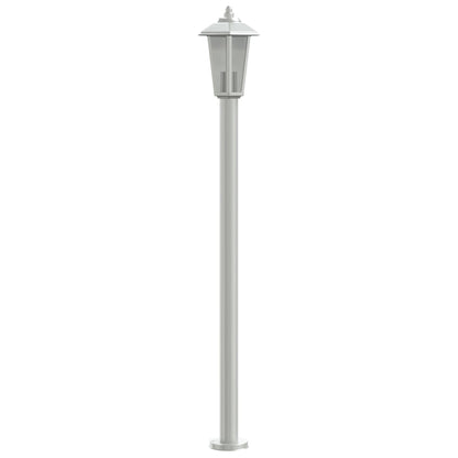 Vloerlamp voor buiten 3 st 120 cm roestvrijstaal zilverkleurig