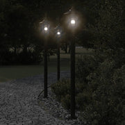 Buiten vloerlamp 3 st 120 cm roestvrij staal zwart