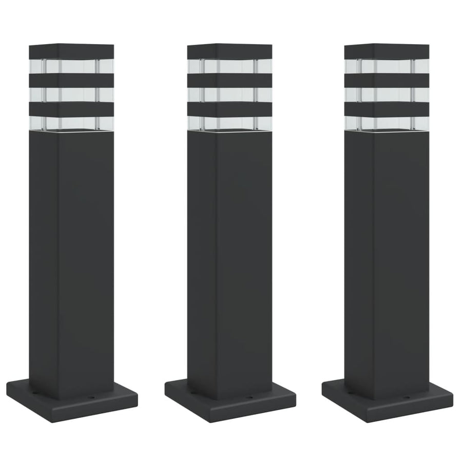 Buitenvloerlampen Aluminium Zwart 1
