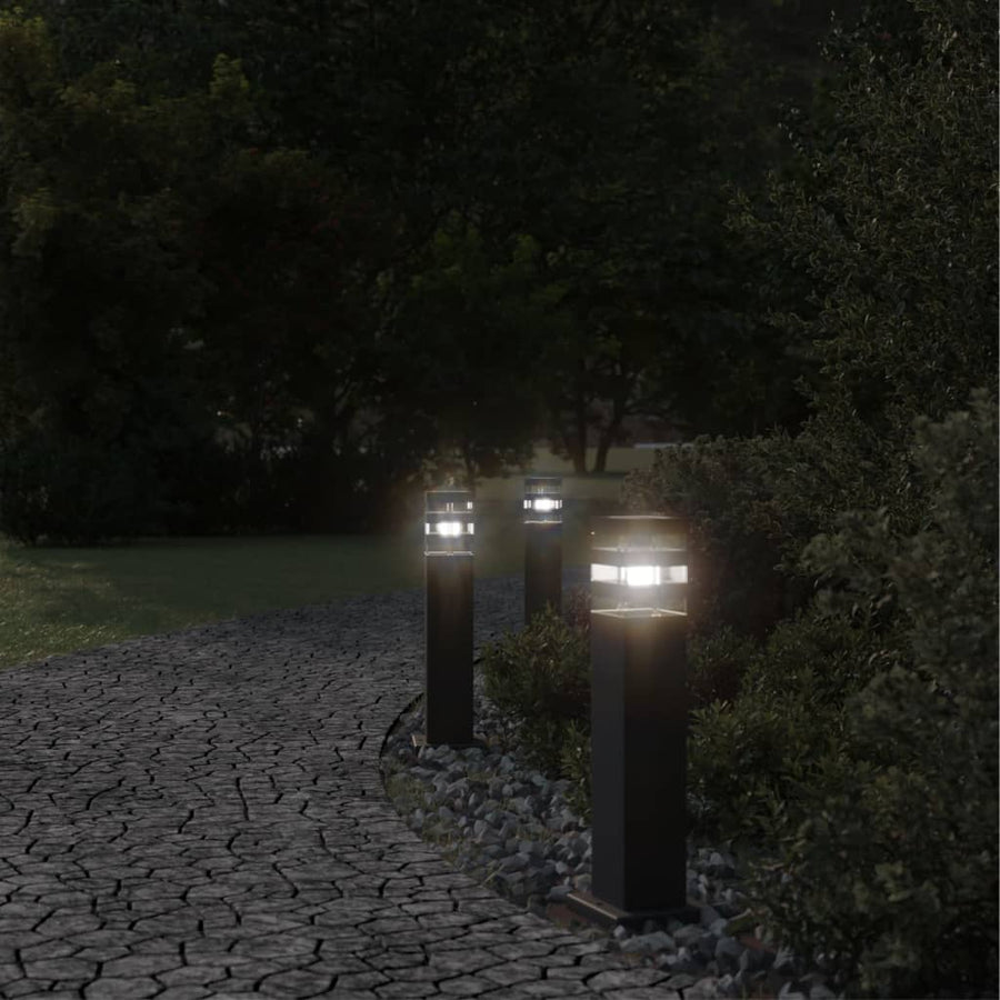 Buitenvloerlampen Aluminium Zwart 1