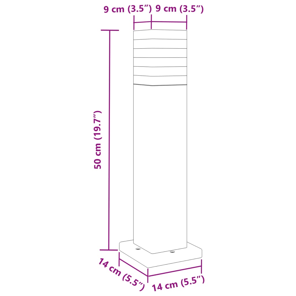 Buitenvloerlampen Aluminium Zwart 1