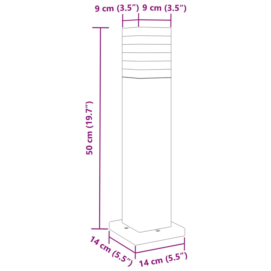 Buitenvloerlampen Aluminium Zwart 1