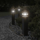 Buitenvloerlamp aluminium zwart