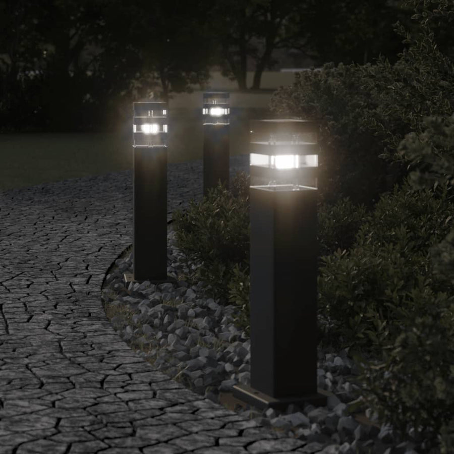 Buitenvloerlampen Aluminium Zwart 1