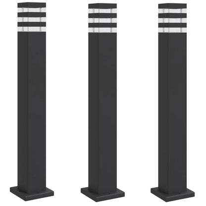 Vloerlampen Voor Buiten 3 St 80 Cm Aluminium Zwart