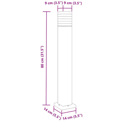 Vloerlampen Voor Buiten 3 St 80 Cm Aluminium Zwart