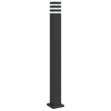 Buitenvloerlamp 110 cm aluminium zwart