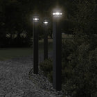 Outdoor floor lamps 3 pcs 110 cm aluminum black