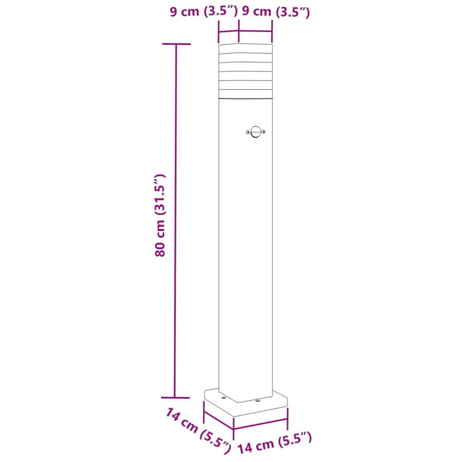Vloerlamp Voor Buiten Aluminium Zwart 1