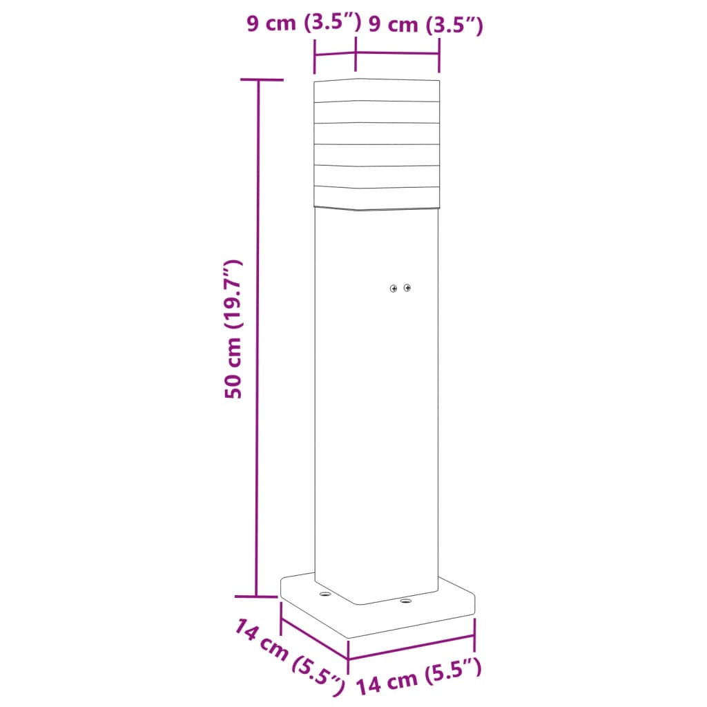Buitenvloerlampen Aluminium Zwart 3