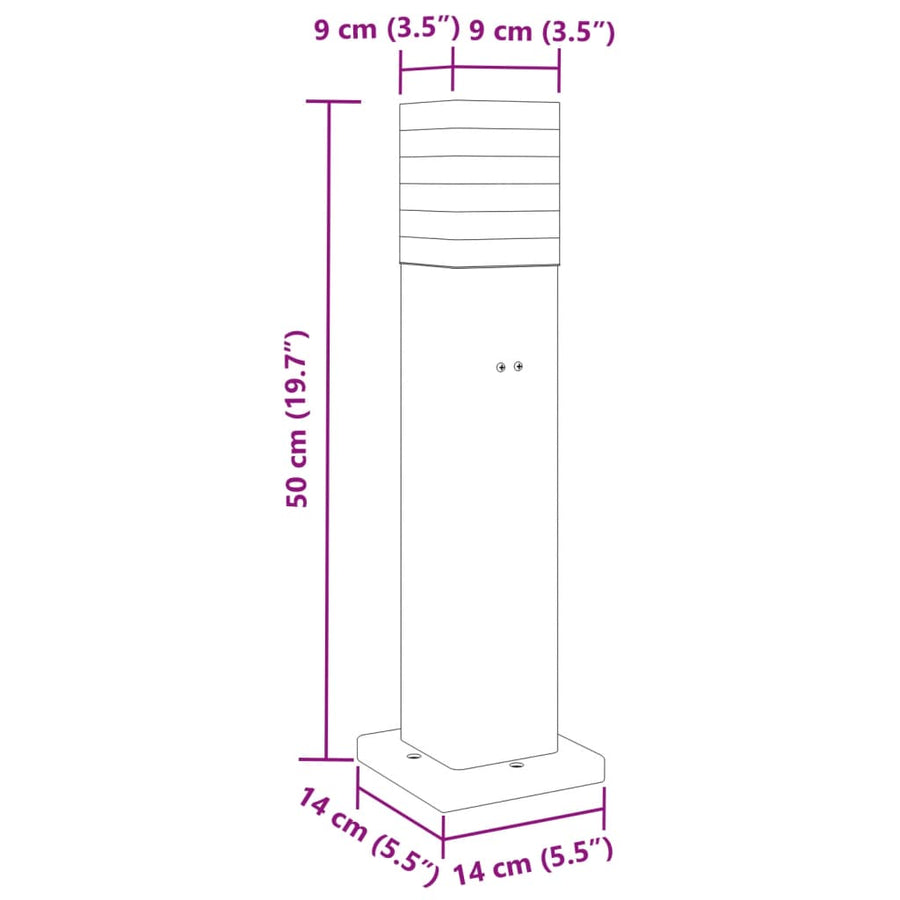 Buitenvloerlampen Aluminium Zwart 3