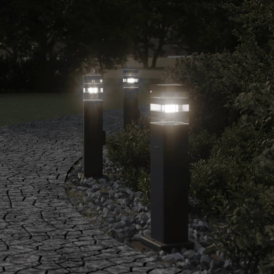 Buitenvloerlampen Aluminium Zwart 3