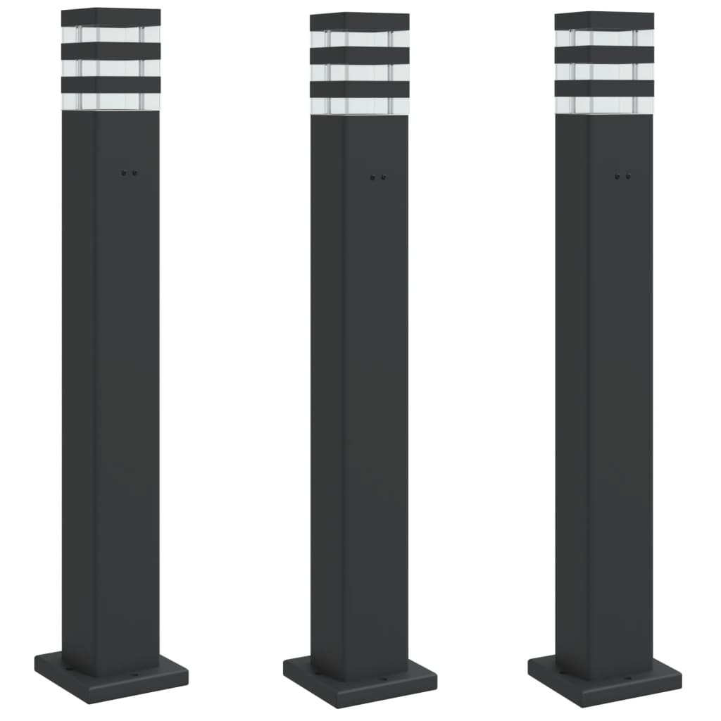 Buitenvloerlampen Aluminium Zwart 3