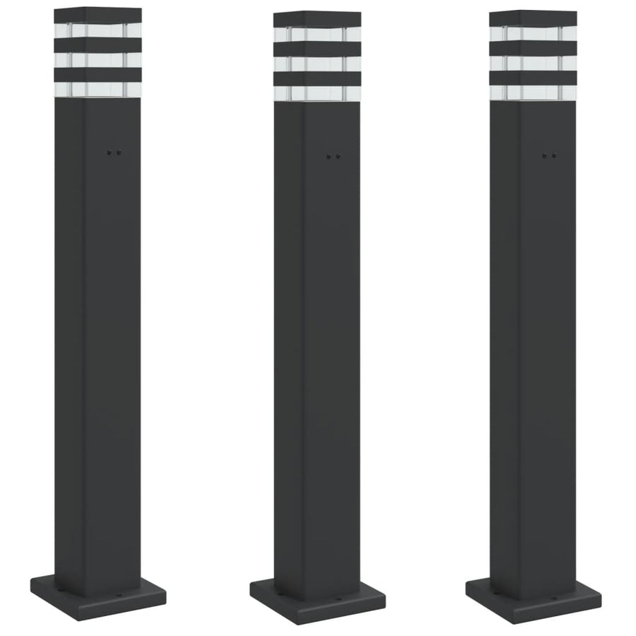 Buitenvloerlampen Aluminium Zwart 3
