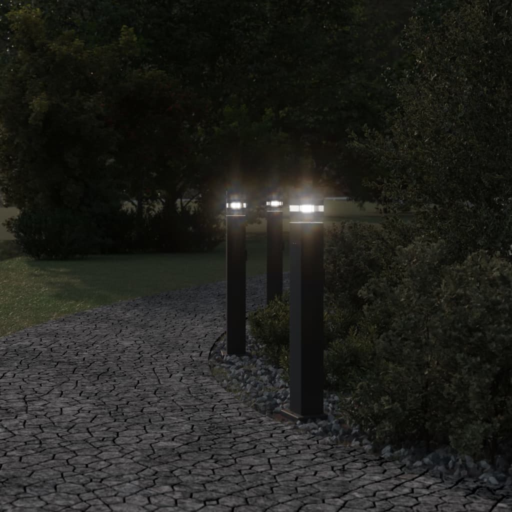 Buitenvloerlampen Aluminium Zwart 3