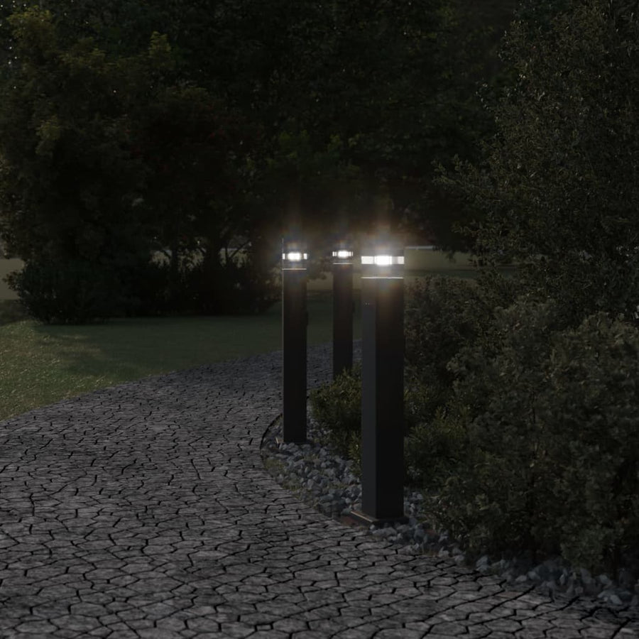 Buitenvloerlampen Aluminium Zwart 3